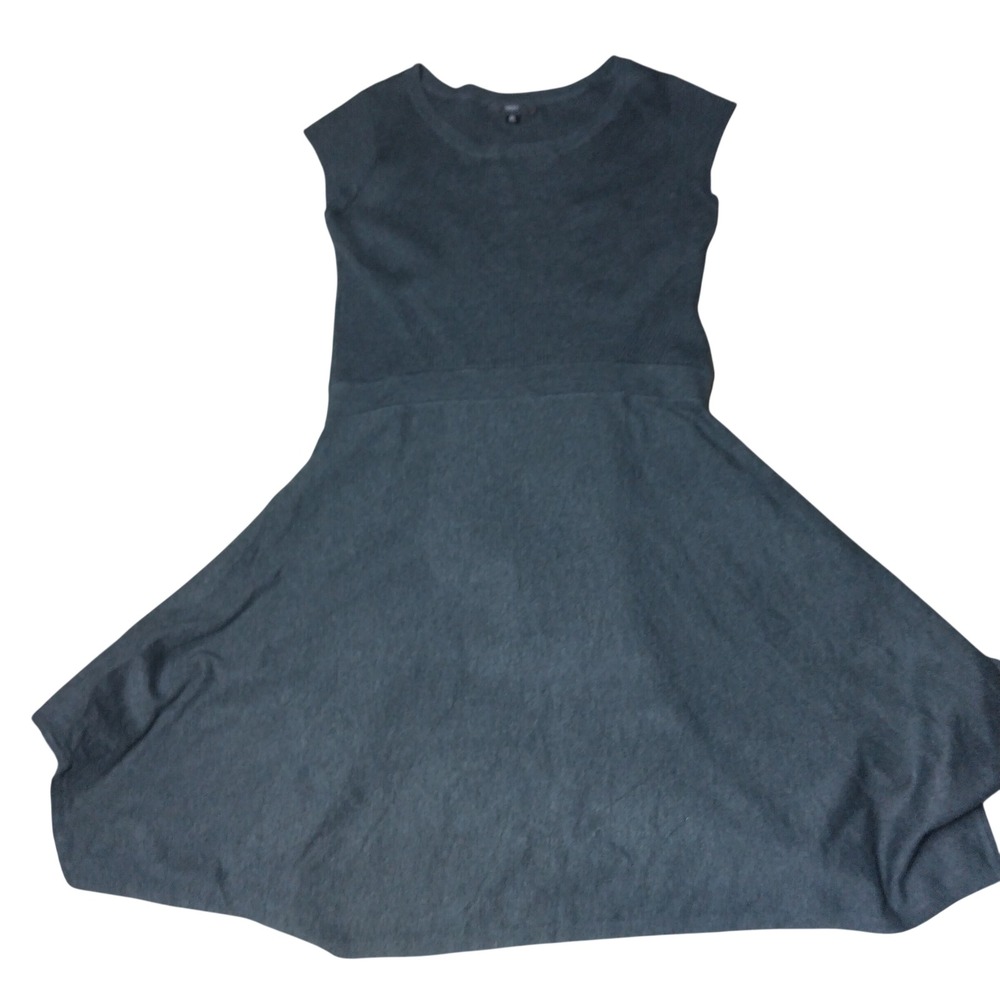 Mossimo Womens XL Charcoal Gray Knit Fit and Flare Sleeveless Midi Sweater Dress